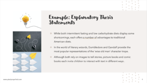 Example explanatory thesis statements